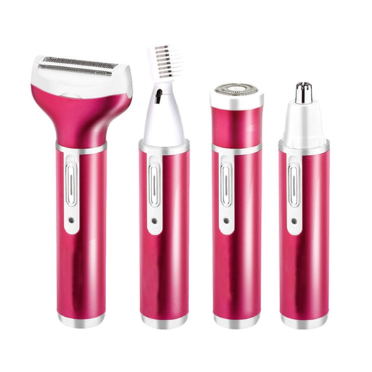 4 In 1 USB Rechargeable Vibrissa Eyebrows Trimmer Body Hair Denuding Machine Set with USB Cable(Purple) by bashfashion