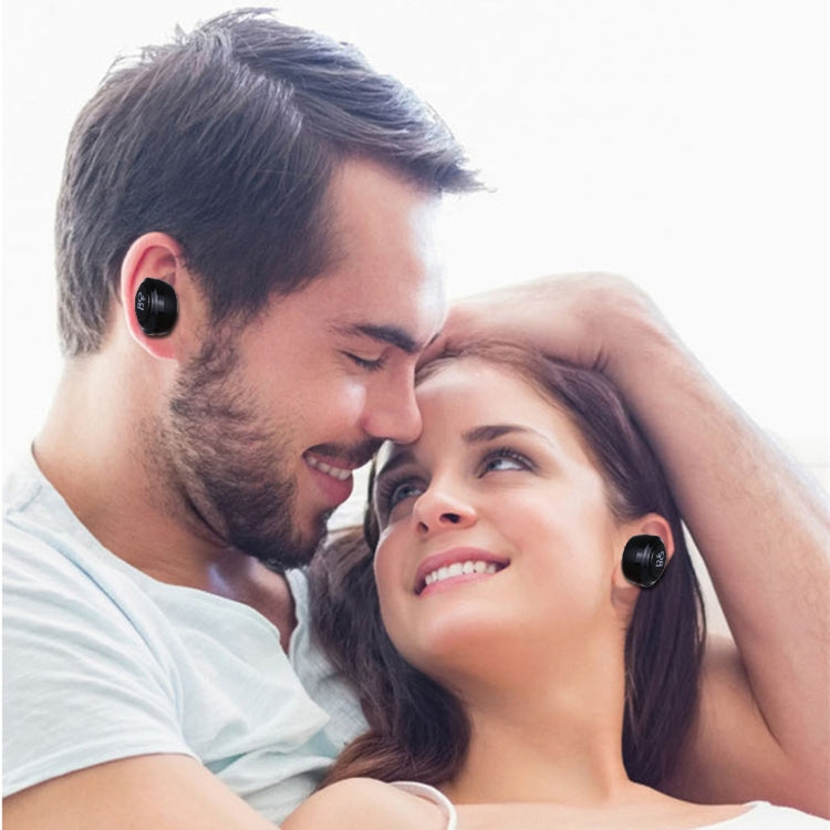 Air Twins TWS1 Bluetooth V5.0 Wireless Stereo Earphones with Magnetic Charging Box(Black) by bashfashion