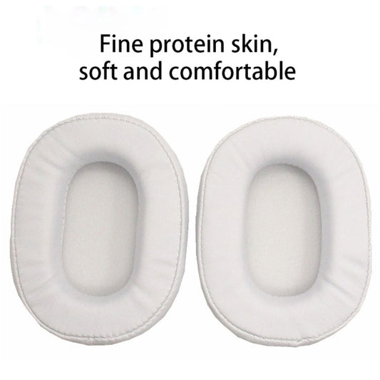 1 Pair Soft Sponge Earmuff Headphone Jacket for Audio-technica ATH-MSR7 / M50X / M20 / M40 / M40X(White) by bashfashion