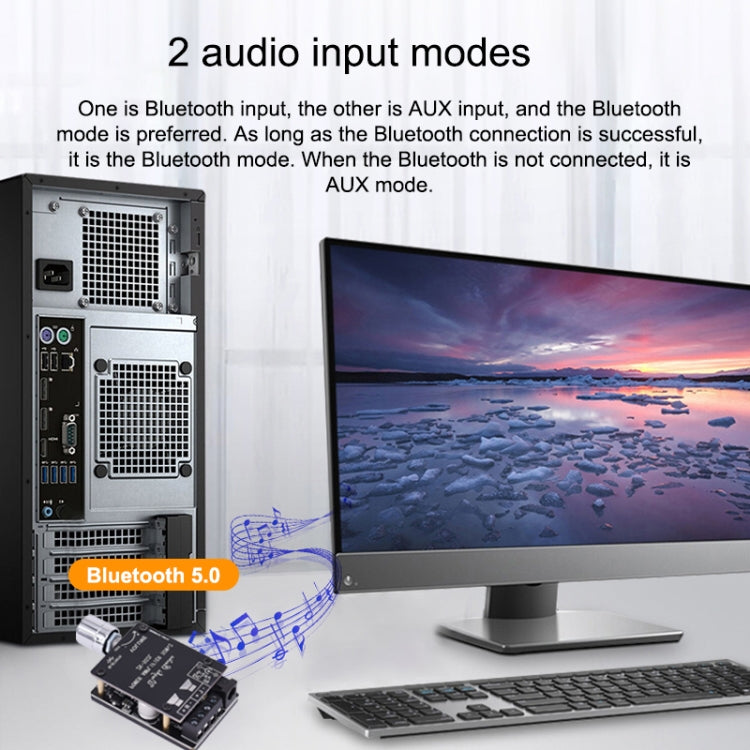 ZK-502L Bluetooth 5.0 12/24V Wireless Stereo Audio Digital Power Amplifier Board 50Wx2 Bluetooth Amp Amplificador, without Shell by bashfashion