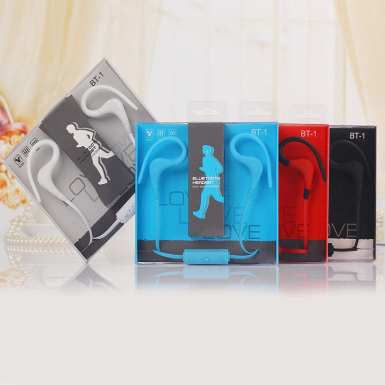 BT-1 Wireless Bluetooth In-ear Headphone Sports Headset with Microphones, for Smartphone, Built-in Bluetooth Wireless Transmission, Transmission Distance: within 10m(Blue) by bashfashion