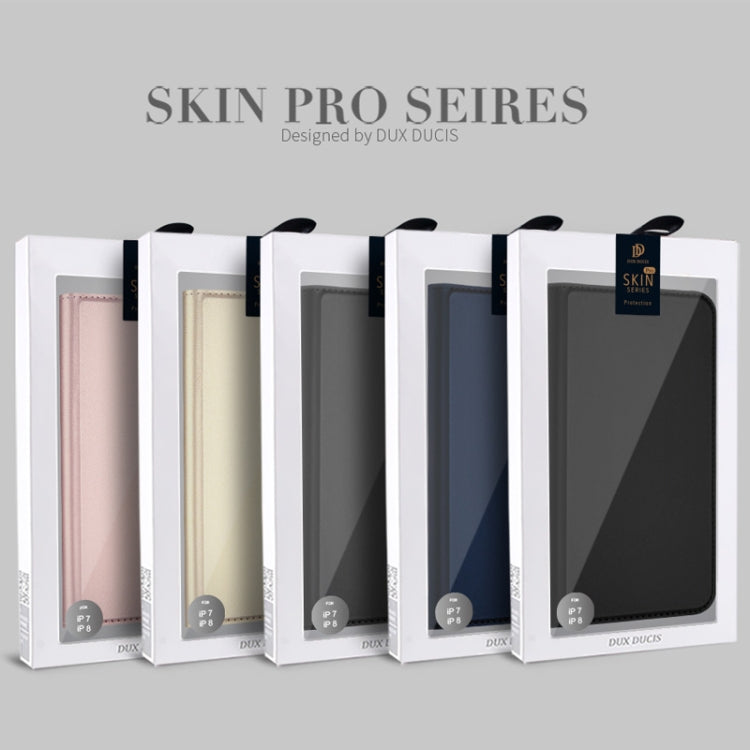 DUX DUCIS Skin Pro Series Leather Case for iPhone SE 2022 / SE 2020 / 8 / 7(Black) by DUX DUCIS