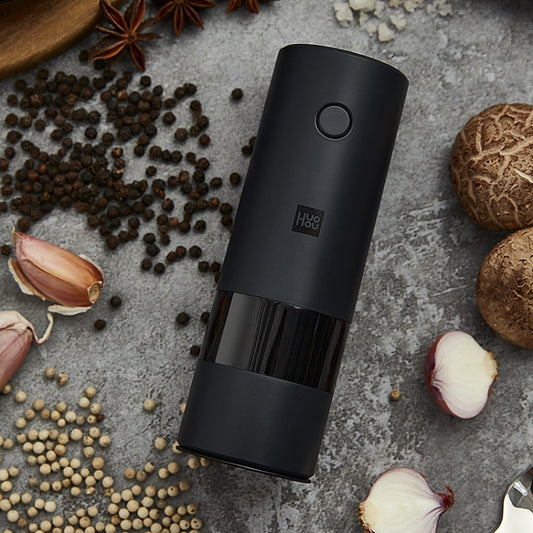 Original Xiaomi Youpin Huohou Electric Grinding Machine Automatic Mill Pepper Grinder(Black) by Xiaomi