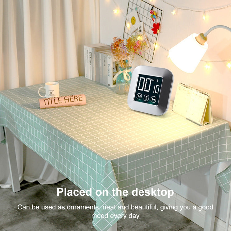 TS-83 Touch Timer Alarm Clock Kitchen Food LCD Large Screen Countdown Electronic Reminder by bashfashion