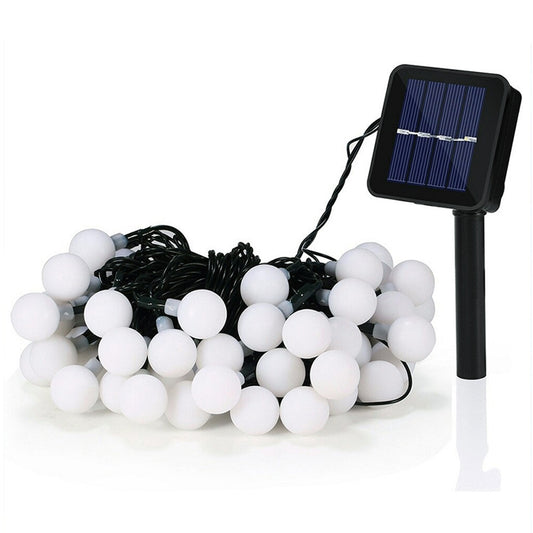 Ball Shape 30 LEDs Outdoor Waterproof Christmas Festival Decoration Solar Lamp String(Colour) by bashfashion