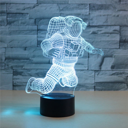 Astronaut Shape 3D Colorful LED Vision Light Table Lamp, 16 Colors Remote Control Version by bashfashion
