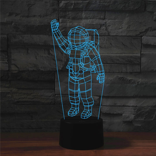 Astronaut Shape 3D Colorful LED Vision Light Table Lamp, USB Touch Version by bashfashion