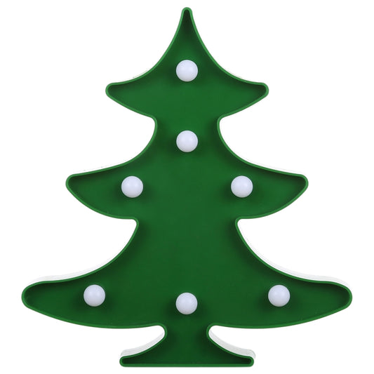 Creative Christmas Tree Shape Warm White LED Decoration Light, 2 x AA Batteries Powered Party Festival Table Wedding Lamp Night Light(Green) by bashfashion