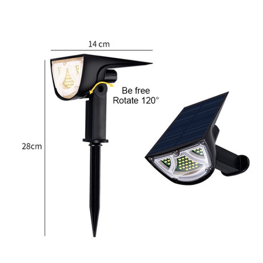 Solar Projection Light Outdoor IP65 Waterproof LED Landscape Garden Ground Plug Light Decorative Lawn Lamp (White Light) by bashfashion