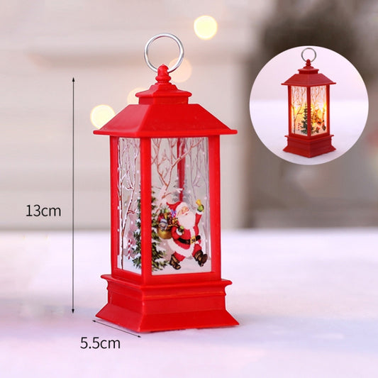 Red Santa Claus Pattern Christmas Simulation Flame LED Lamp Desktop Decoration by bashfashion