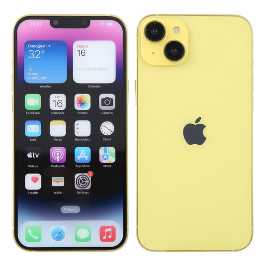 For iPhone 14 Color Screen Non-Working Fake Dummy Display Model(Yellow) by bashfashion