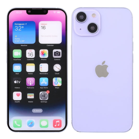For iPhone 14 Plus Color Screen Non-Working Fake Dummy Display Model (Purple) by bashfashion