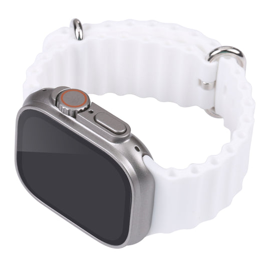 For Apple Watch Ultra 49mm Black Screen Non-Working Fake Dummy Display Model (White) by bashfashion