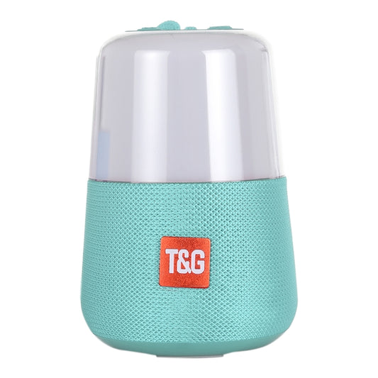 T&G TG168 Portable Wireless Bluetooth V5.0 Stereo Speaker with Handle, Built-in MIC, Support Flashing LED Light & TF Card & U Disk & AUX IN & FM(Cyan) by T&G
