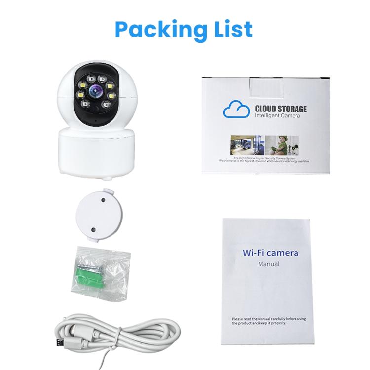 A10 Mini 360 PTZ WiFi Surveillance Camera Smart Home IP Camera Night Vision Baby Monitor (White) by bashfashion
