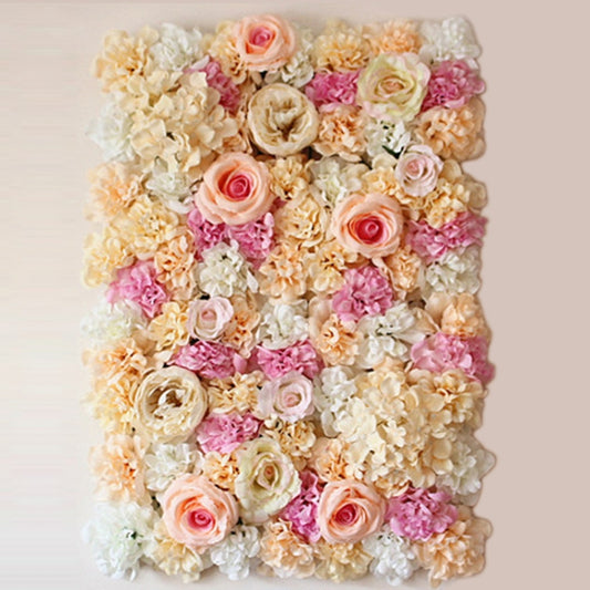 Blooming Rose Peony Hydrangea Artificial Encryption Flower DIY Wedding Wall Decoration Photo Background, Size: 60cm x 40cm by bashfashion