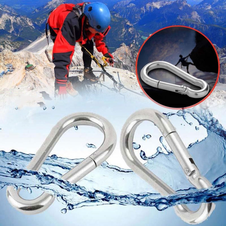 M11 Stainless Steel Carabiner Spring Hook Multi-tool Mountaineering Buckle Lock Camping Hook Rope, Inner Diameter: 10.84mm by bashfashion
