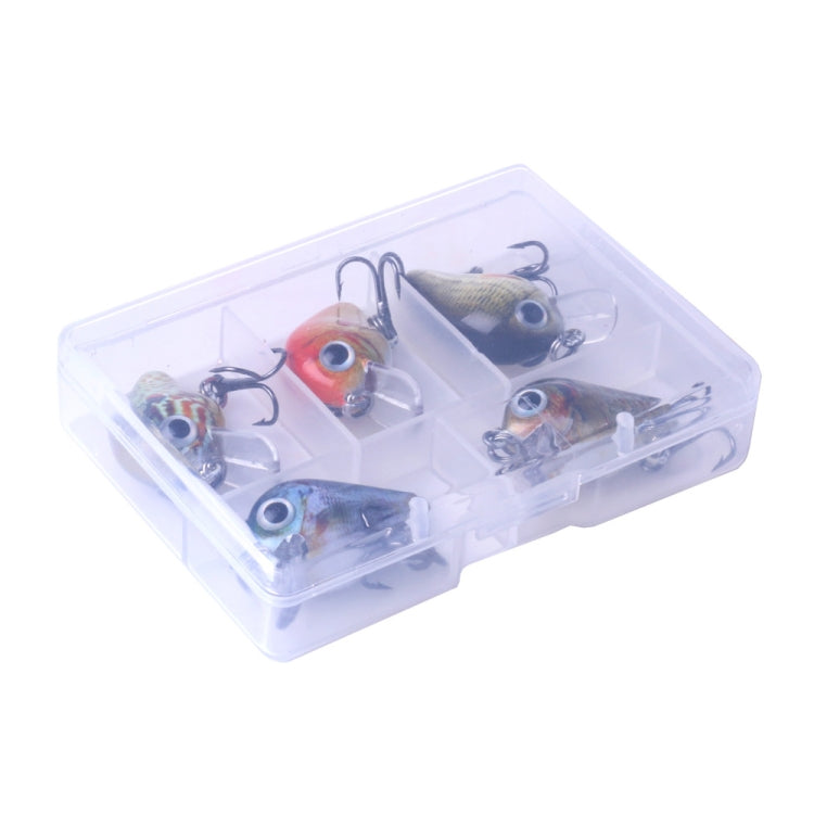 HENGJIA 5 PCS 2.7cm/1.5g Luya Rock Fishing Lures Bait Bionic Kit with Plastic Box by HENGJIA