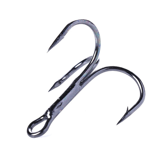 20pcs / Box Classic Black High Carbon Steel Fishing Three-jaw Treble Hooks by bashfashion