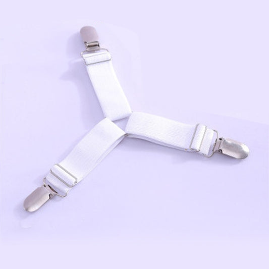 4 PCS Adjustable Bedspread Tablecloth Curtain Sofa Cover Holder Tent Metal Fixed Clips(White) by bashfashion