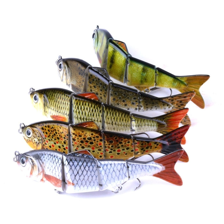 HENGJIA JM022-X 12cm 16.8g Multi-section Plastic Hard Baits Artificial Fishing Lures with Treble Hook, Random Color Delivery by HENGJIA