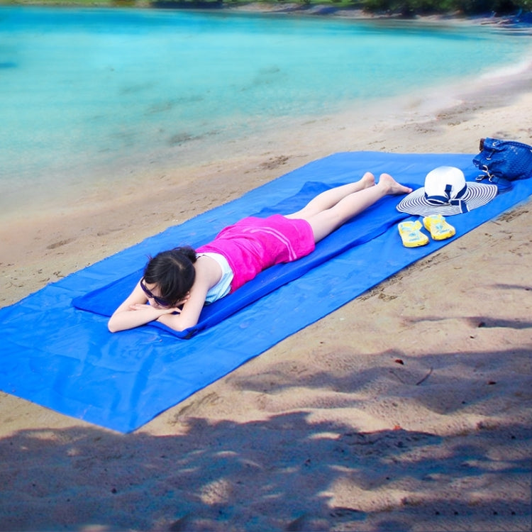Sand Free Mat Lightweight Foldable Outdoor Picnic Mattress Camping Cushion Beach Mat, Size: 2x1.5m(Blue) by bashfashion