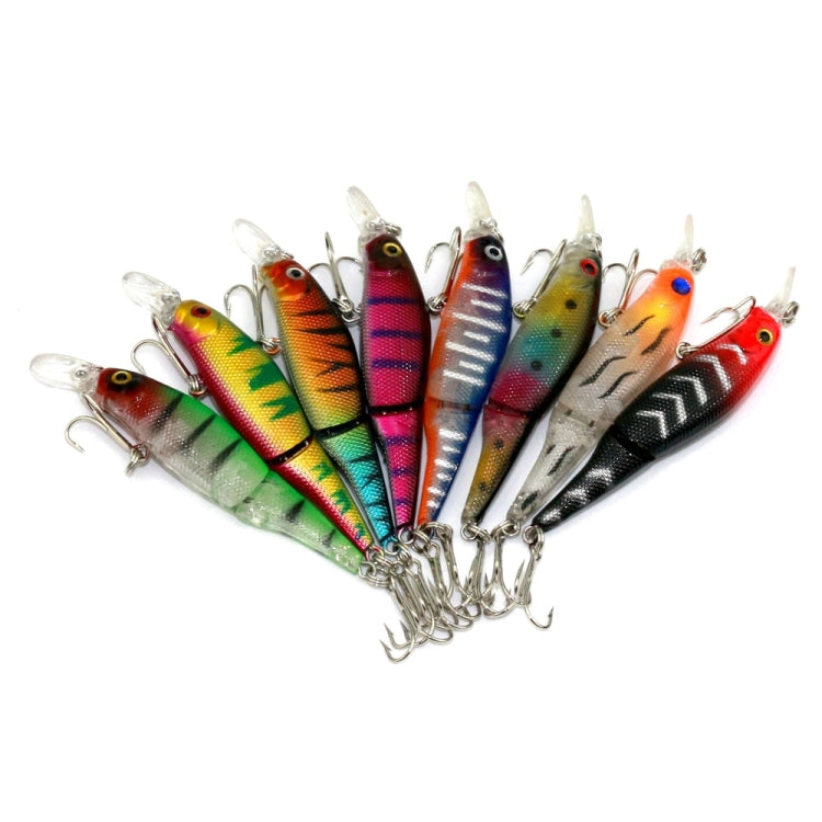 HENGJIA JM010-X 6# 8.8cm 7.4g 2-section Plastic Hard Baits Artificial Fishing Lures with Treble Hook, Random Color Delivery by HENGJIA