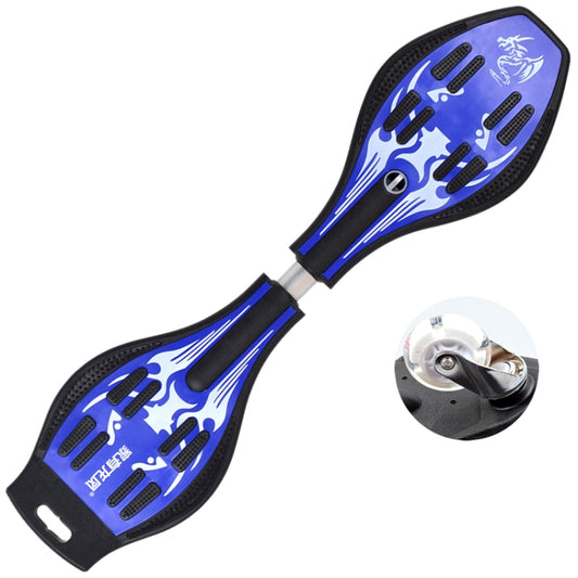Fashion Vulcan Pattern Two-wheeled Skateboard Luminous Flash Wheel Vitality Board(Blue) by bashfashion