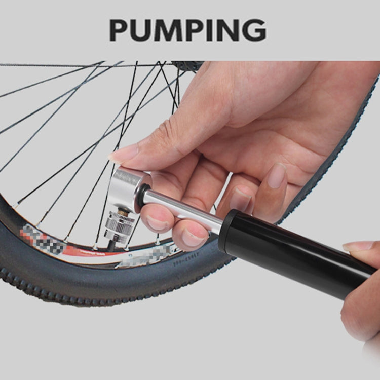 Manual Mini Portable Bicycle Aluminum Alloy Pump + Plastic glue-free tire patch + Tire lever (Black) by bashfashion