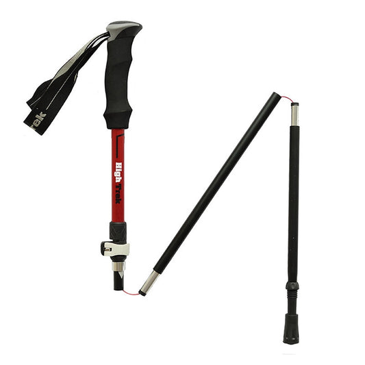 Outdoor Mountaineering Portable Foldable Ultra light Aluminium Alloy Alpenstocks Trekking Poles, Length : 35-125CM (Red) by bashfashion