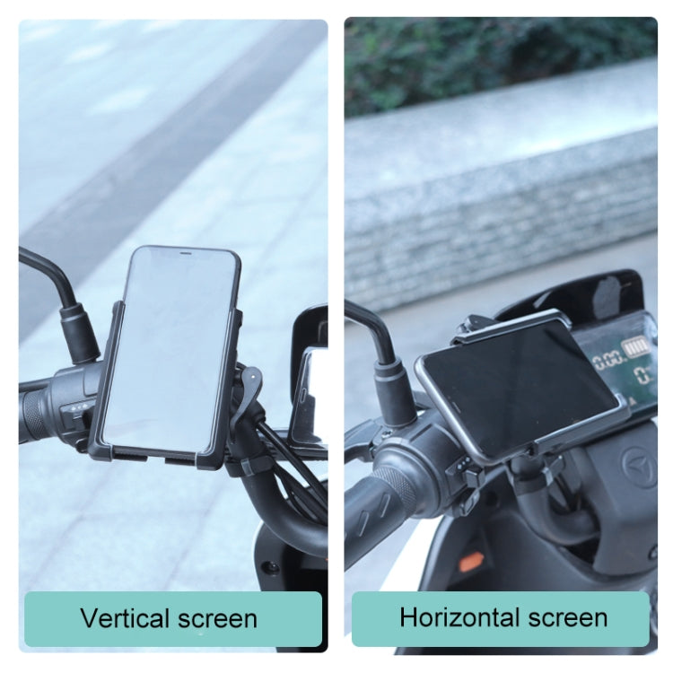 Rotatable PVC Motorcycle Bicycle Handlebar Mount Mobile Phone Holder (Black) by bashfashion