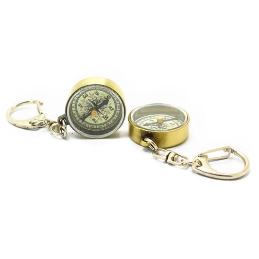 Nisa C25X Vintage Zinc Alloy Metal Compass with Keychain by bashfashion