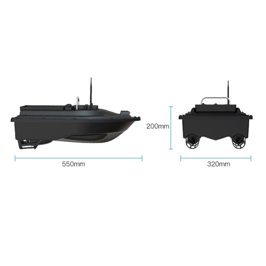 D16B GPS Double Motors Outdoor Rc Bait Fishing Boat, EU Plug by bashfashion