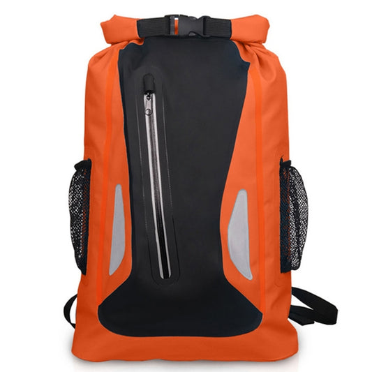 Outdoor Waterproof Dry Dual Shoulder Strap Bag Dry Sack PVC Barrel Bag, Capacity: 25L (Orange) by bashfashion