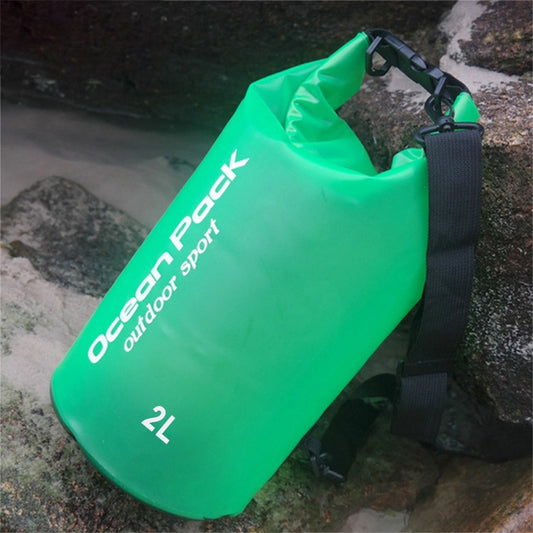 Outdoor Waterproof Dry Bag Dry Sack PVC Barrel Bag, Capacity: 2L (Green) by bashfashion
