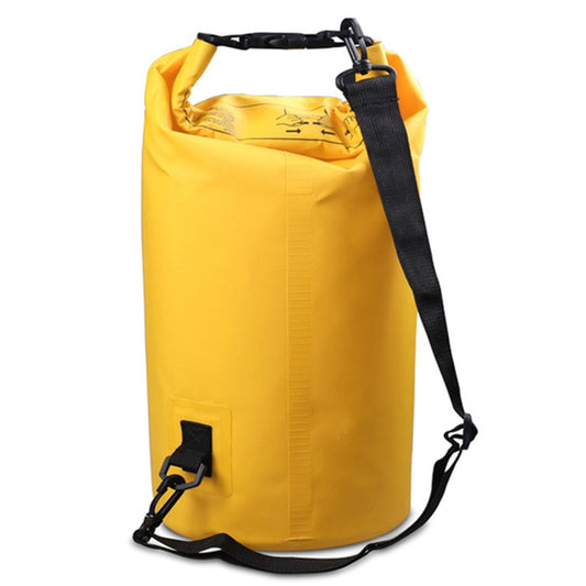 Outdoor Waterproof Single Shoulder Bag Dry Sack PVC Barrel Bag, Capacity: 10L (Yellow) by bashfashion