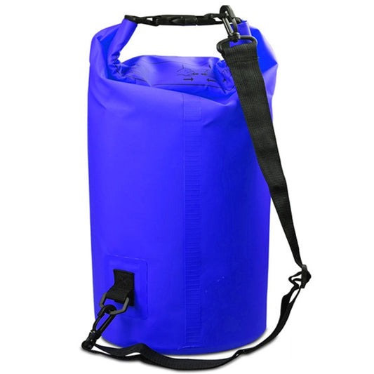 Outdoor Waterproof Single Shoulder Bag Dry Sack PVC Barrel Bag, Capacity: 15L (Dark Blue) by bashfashion