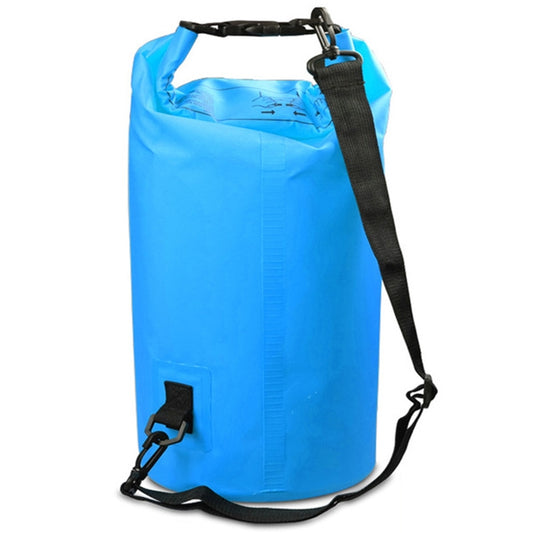 Outdoor Waterproof Single Shoulder Bag Dry Sack PVC Barrel Bag, Capacity: 15L (Sky Blue) by bashfashion