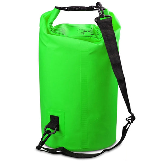 Outdoor Waterproof Double Shoulder Bag Dry Sack PVC Barrel Bag, Capacity: 20L (Green) by bashfashion