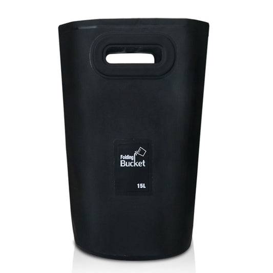 Outdoor Portable Folding Sink PVC Collapsible Bucket, Capacity: 15L (Black) by bashfashion