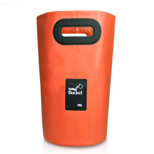Outdoor Portable Folding Sink PVC Collapsible Bucket, Capacity: 15L (Orange) by bashfashion