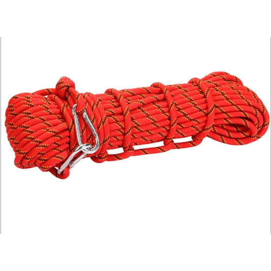 Climbing Auxiliary Rope Static Rope Safety Rescue Rope, Length: 10m Diameter: 10mm(Red) by bashfashion