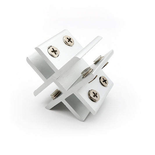 Cross-type Aluminum Alloy Glass Combination Clamp Cabinet Partition Fixing Clip, Cliped 10-12mm by bashfashion