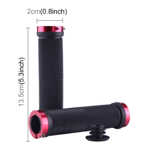 OQSPORT 2 PCS Bike Hand Grips Bilateral Lock Straight Barrel MTB Bicycle Anti-slip Handlebar Grips(Wine Red) by bashfashion