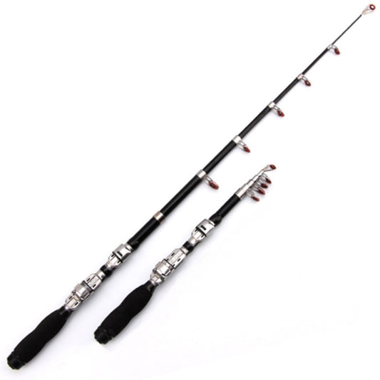 32cm Portable Telescopic Sea Fishing Rod Mini Fishing Pole, Extended Length : 1.5m, Black Clip Reel Seat by bashfashion