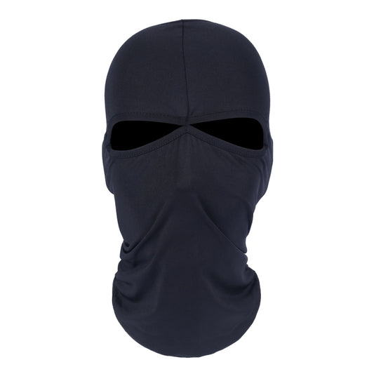 Balaclava Style Unisex Elastic Lycra Dual Holes Biking Head Mask(Black) by bashfashion