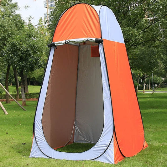 Clothes Changing Bathing Tent with Window, Single, Size: 190x120x120cm (Orange) by bashfashion