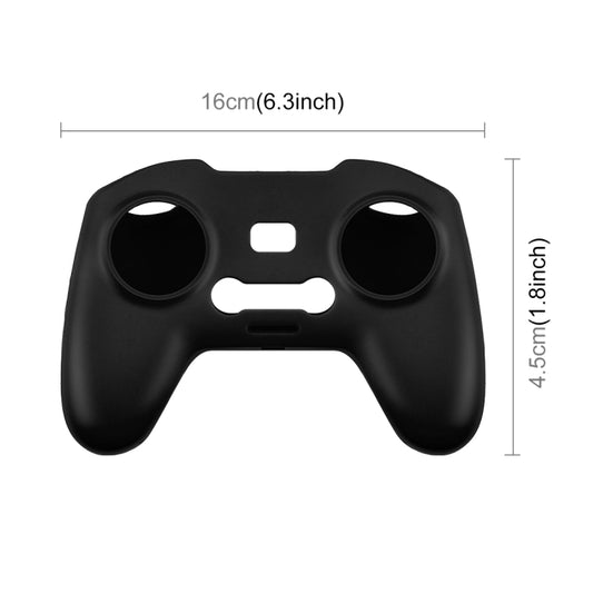 For DJI FPV Combo Remote Control PULUZ Silicone Protective Case with Neck Strap(Black) by PULUZ