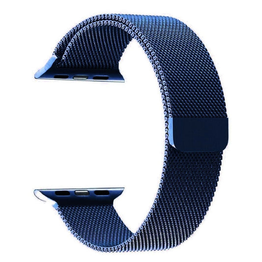 For Apple Watch 38mm Milanese Loop Magnetic Stainless Steel Watch Band(Blue) by bashfashion