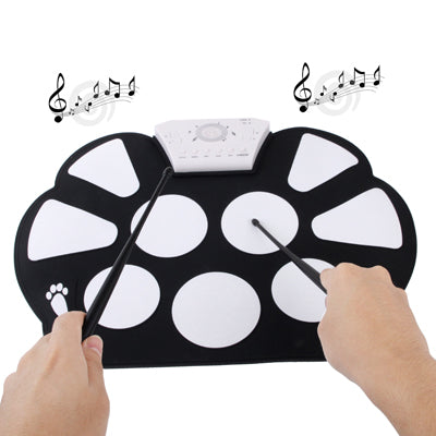 W758 USB 2.0 MIDI Soft Roll-up Drum Kit, Size: 38.2 x 27.6cm by bashfashion